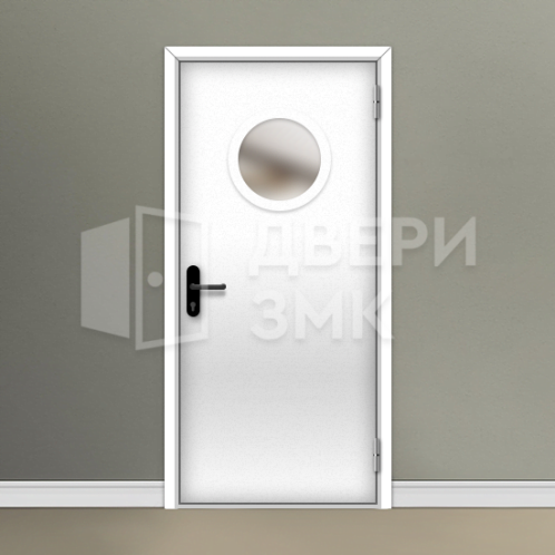 Противопожарная дверь EI-15 на кровлю однопольная остекленная ДП-19314