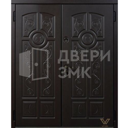 Входная дверь двойная премиум класса и отделкой МДФ недорого ВД-13435
