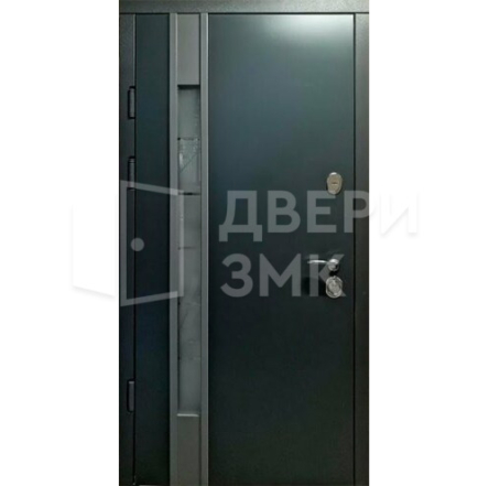 Металлическая однопольная дверь со стеклопакетом и шумоизоляцией ВД-12985