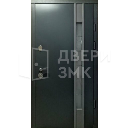 Элитная металлическая однопольная дверь с остеклением в гостиницу ВД-12833