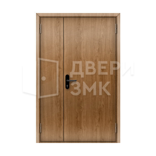 Полуторная глухая противопожарная дверь 1 типа с отделкой мдф ДП-18647