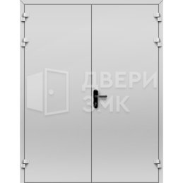 Дверь огнестойкая EI-60 алюминиевая глухая двустворчатая ДП-18114