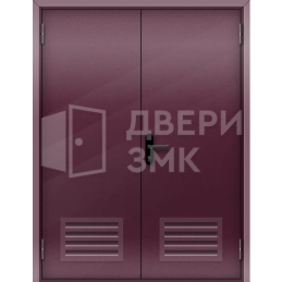 Двупольная глухая техническая дверь EIS с вент решеткой ДП-18873