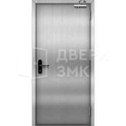 Однопольная глухая противопожарная дверь 2 типа из нержавейки ДП-18420