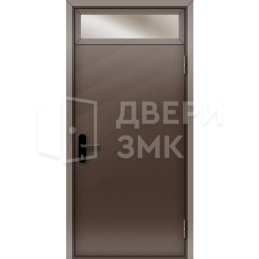 Одностворчатая глухая противопожарная дверь 3 типа с фрамугой ДП-18447