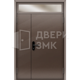 Полуторная глухая противопожарная дверь 3 типа с фрамугой ДП-18687