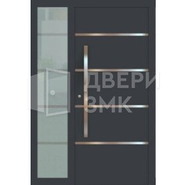Дверь полуторка с остеклением и отделкой МДФ недорого ВД-12913