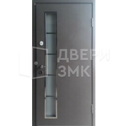 Входная одностворчатая дверь с окошком элитная в коттедж уличная ВД-12735
