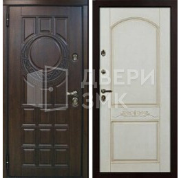 Дверь входная одностворчатая в классическом стиле и отделкой МДФ ВД-13813