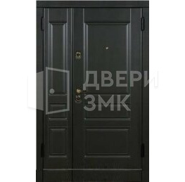 Филенчатая дверь металлическая полуторная входная с двумя замками ВД-14042