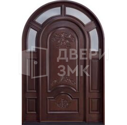 Арочная дверь со стеклянной вставкой однопольная премиум для квартиры ВД-14280