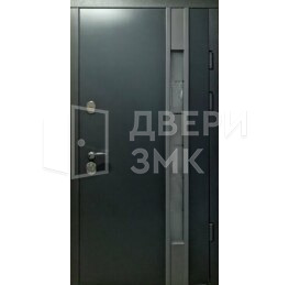 Элитная металлическая однопольная дверь с остеклением в гостиницу ВД-12833