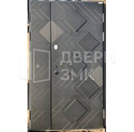 Дверь полуторная металлическая для дома и отделкой МДФ недорого ВД-12715