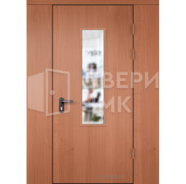 Дверь остекленная с перегородкой ламинат — винорит ТД-16360